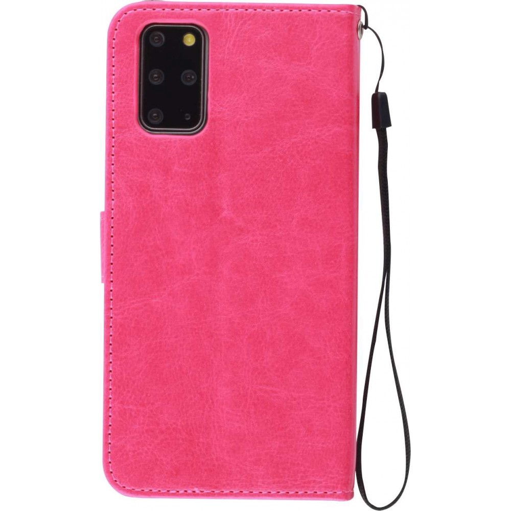 Fourre Samsung Galaxy S22+ - Premium Flip cuir lisse porte-cartes - Rose foncé