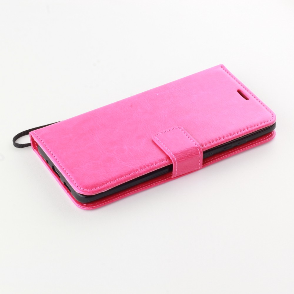 Fourre Samsung Galaxy S22+ - Premium Flip cuir lisse porte-cartes - Rose foncé