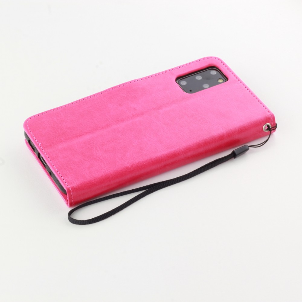 Fourre Samsung Galaxy S22+ - Premium Flip cuir lisse porte-cartes - Rose foncé