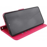 Fourre Samsung Galaxy S22+ - Premium Flip cuir lisse porte-cartes - Rose foncé