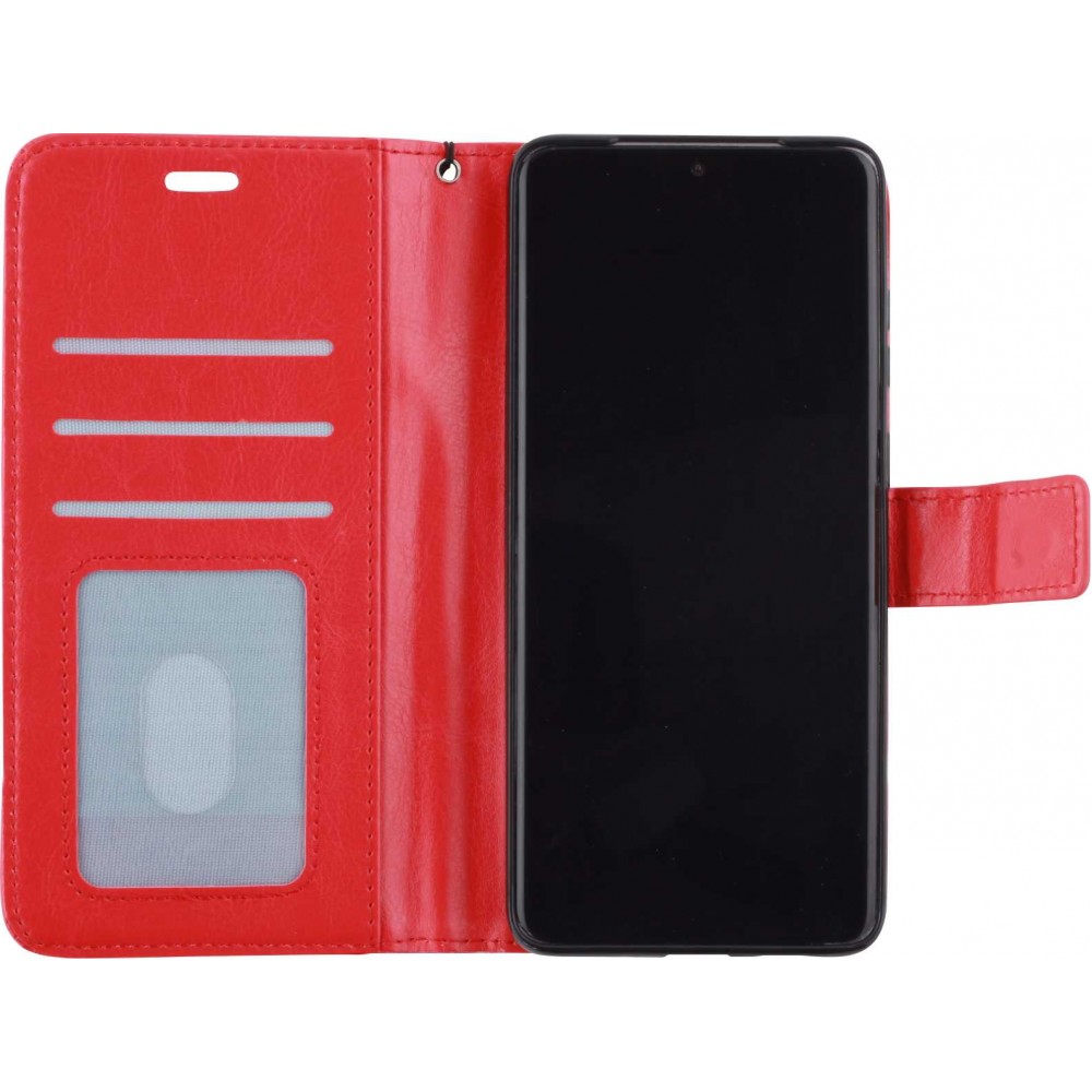 Fourre Huawei P30 Pro - Premium Flip cuir lisse porte-cartes - Rouge
