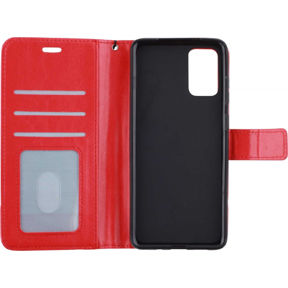 Fourre Huawei P30 Pro - Premium Flip cuir lisse porte-cartes - Rouge