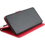 Fourre Huawei P30 Pro - Premium Flip cuir lisse porte-cartes - Rouge