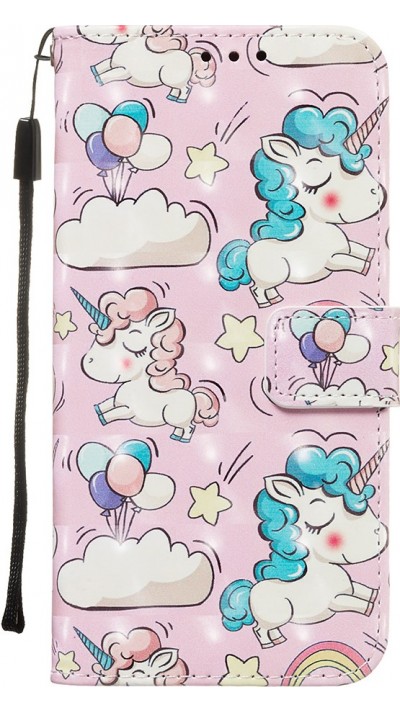 Fourre Samsung Galaxy S20+ - Flip 3D Poneys Clouds