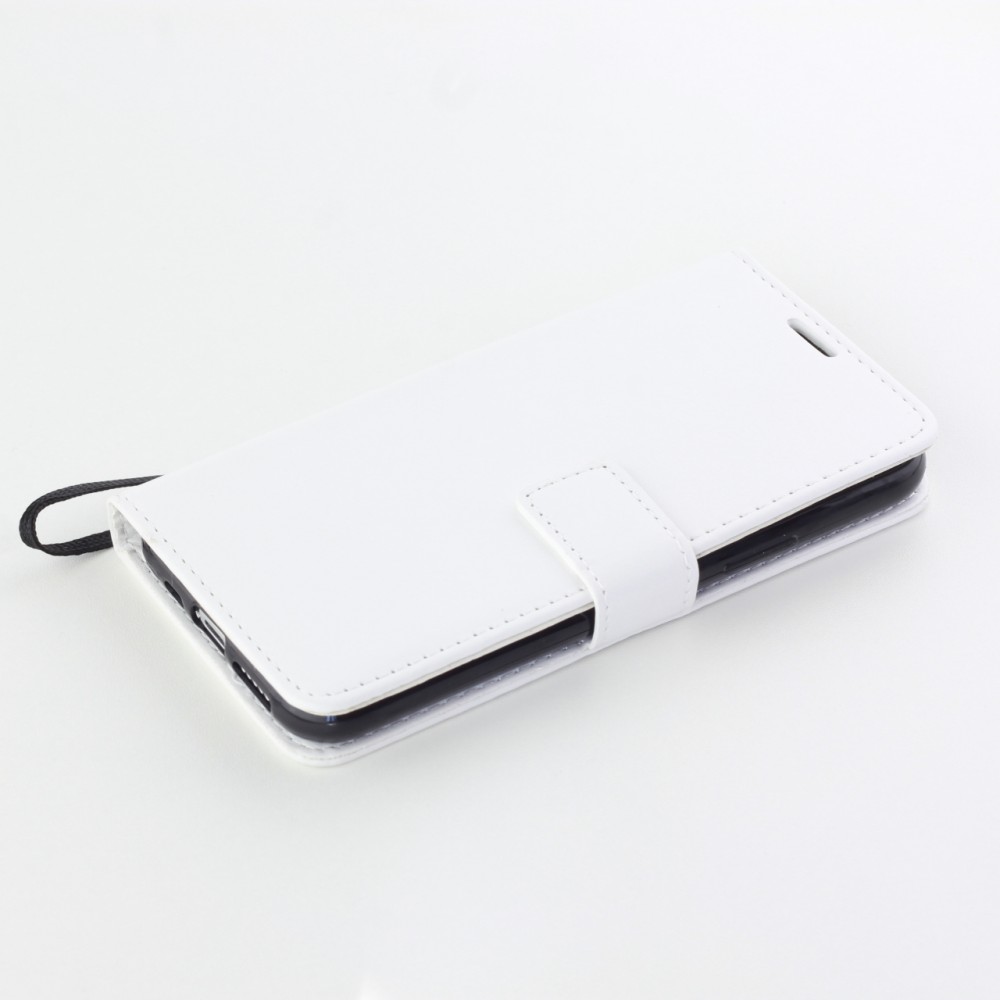 Fourre Samsung Galaxy S25 Ultra - Premium Flip cuir lisse porte-cartes - Blanc