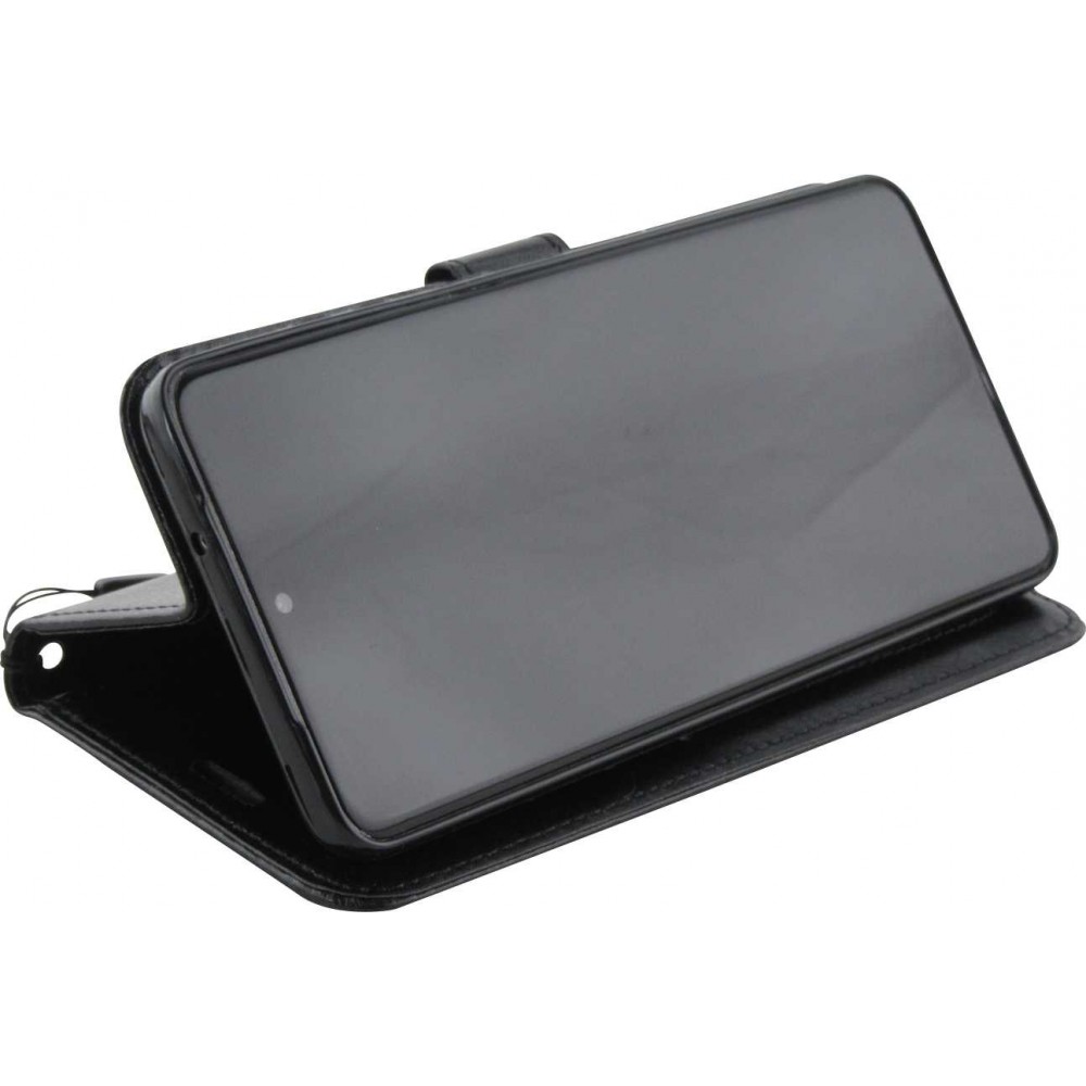 Fourre Samsung Galaxy S22+ - Premium Flip cuir lisse porte-cartes - Noir
