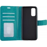 Fourre Samsung Galaxy S23+ - Premium Flip cuir lisse porte-cartes - Turquoise