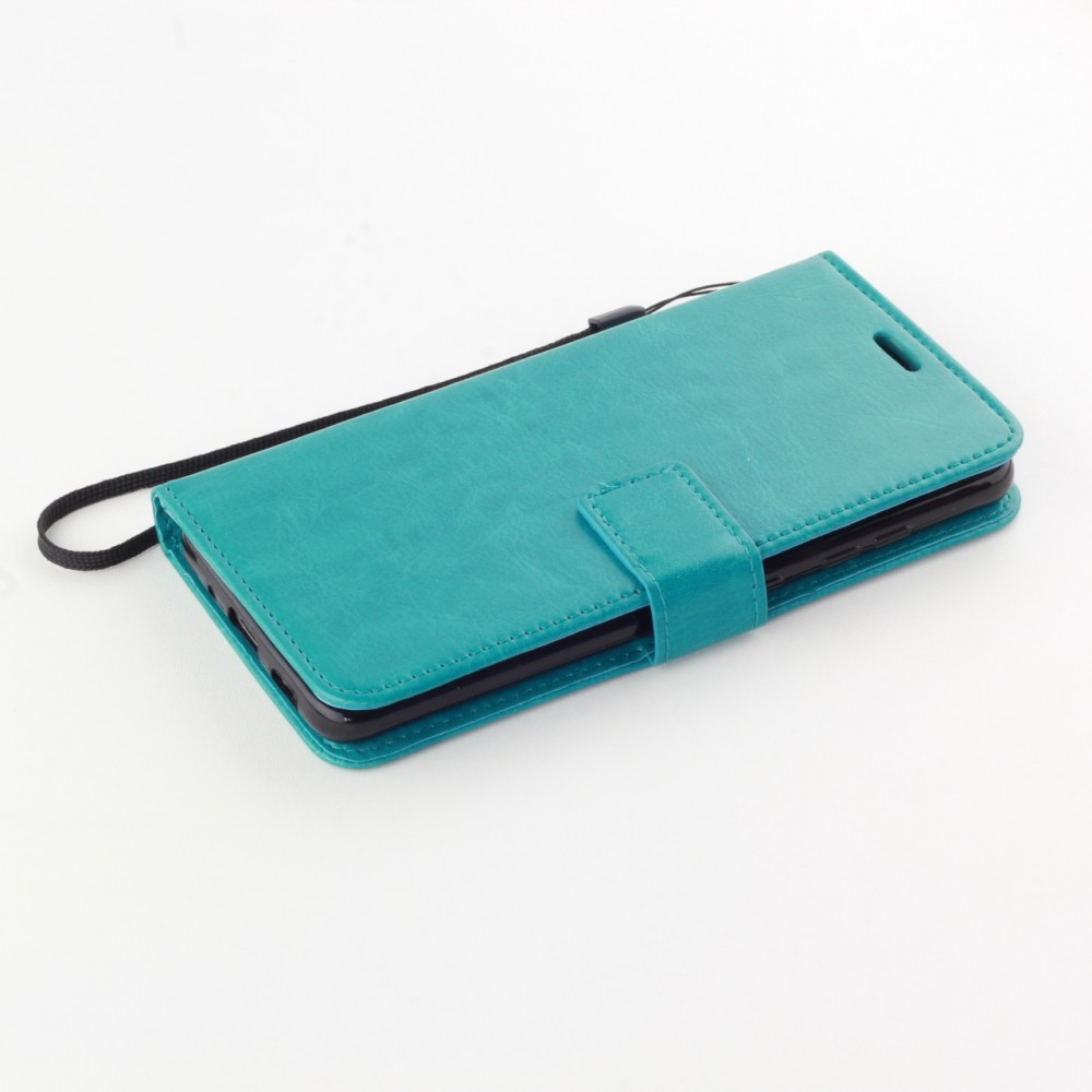 Fourre Samsung Galaxy S23+ - Premium Flip cuir lisse porte-cartes - Turquoise