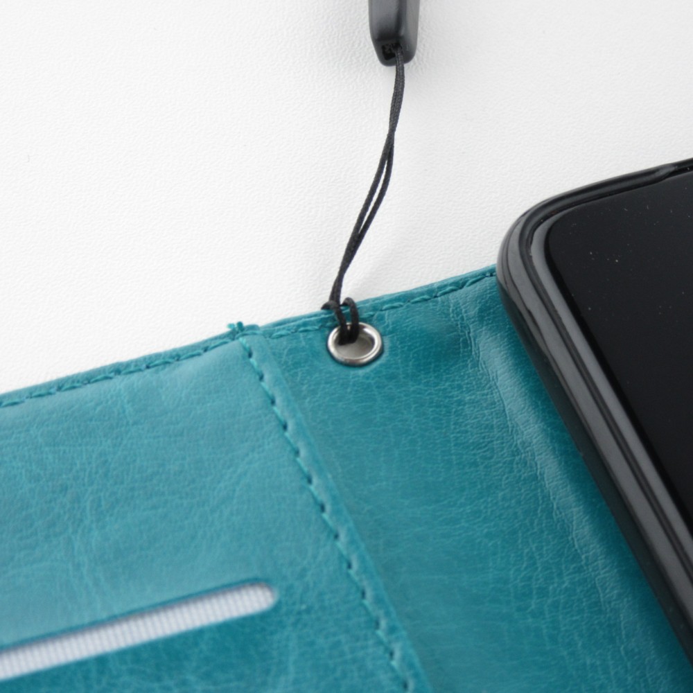 Fourre Samsung Galaxy S23+ - Premium Flip cuir lisse porte-cartes - Turquoise