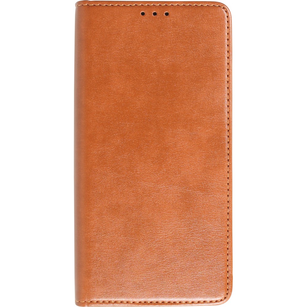 Fourre Samsung Galaxy S23+ - Flip Shierre Shann cuir véritable - Brun