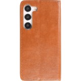 Fourre Samsung Galaxy S23+ - Flip Shierre Shann cuir véritable - Brun