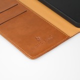 Fourre Samsung Galaxy S23+ - Flip Shierre Shann cuir véritable - Brun