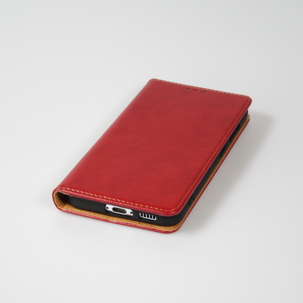 Fourre Samsung Galaxy S23+ - Flip Shierre Shann cuir véritable - Rouge