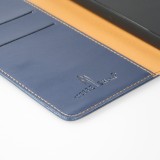 Fourre Samsung Galaxy S23 Ultra - Flip Shierre Shann cuir véritable - Bleu