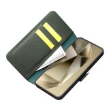 Fourre Samsung Galaxy S24+ - Flip Qialino cuir véritable mat avec fermeture magnétique - Vert met