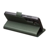 Fourre Samsung Galaxy S24+ - Flip Qialino cuir véritable mat avec fermeture magnétique - Vert met