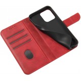 Fourre Samsung Galaxy S25+ - Flip cuir avec rabat magnétique - Rouge