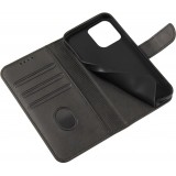 Fourre Samsung Galaxy S25 - Flip cuir avec rabat magn&eacute;tique - Noir