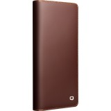 Samsung Galaxy S25 Ultra Case Hülle - Qialino Flip Matt Wallet Echtleder - Braun