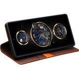 Samsung Galaxy S25 Ultra Case Hülle - Qialino Flip Matt Wallet Echtleder - Braun