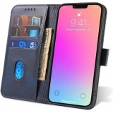 Galaxy S25 Ultra Case Hülle - Flip Leder mit Magnetverschluss - Dunkelblau