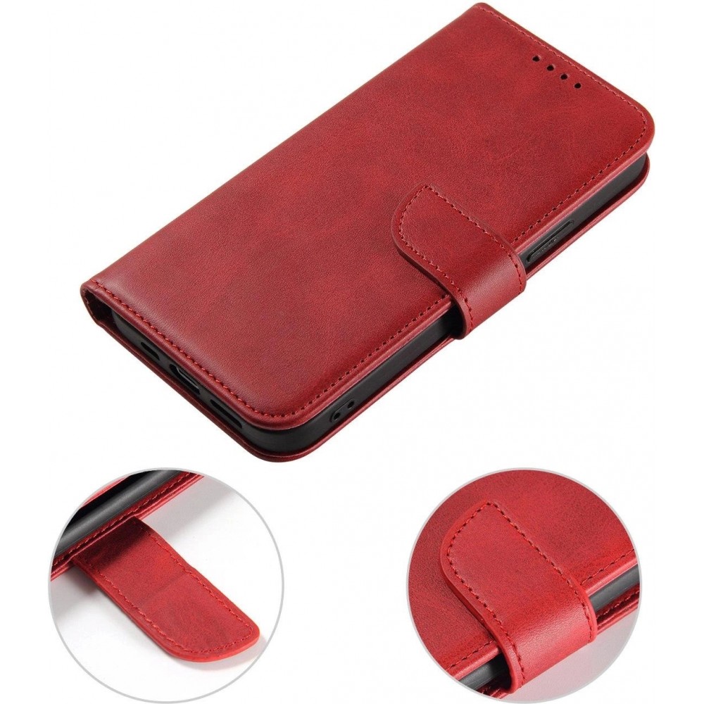 Fourre Samsung Galaxy S25 Ultra - Flip cuir avec rabat magnétique - Rouge
