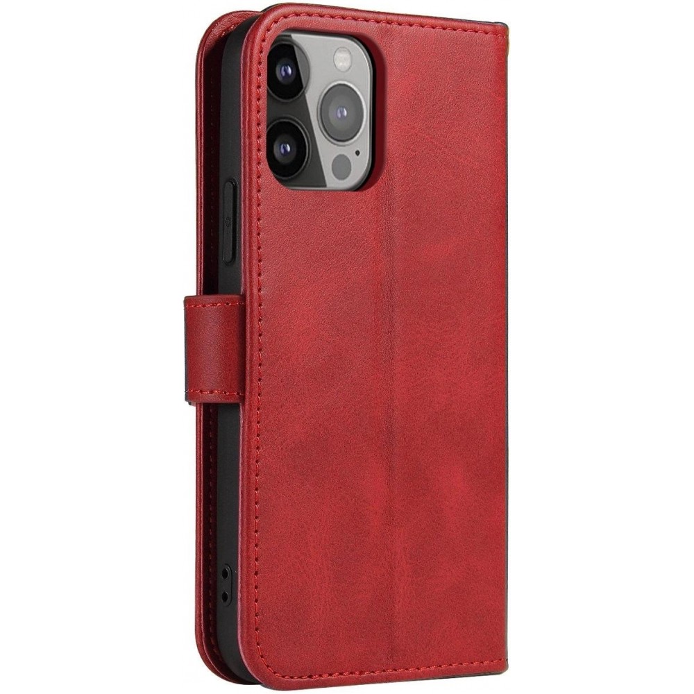 Fourre Samsung Galaxy S25 Ultra - Flip cuir avec rabat magnétique - Rouge