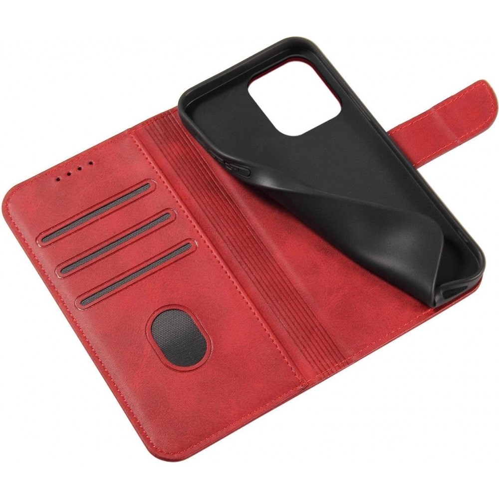 Fourre Samsung Galaxy S25 Ultra - Flip cuir avec rabat magnétique - Rouge