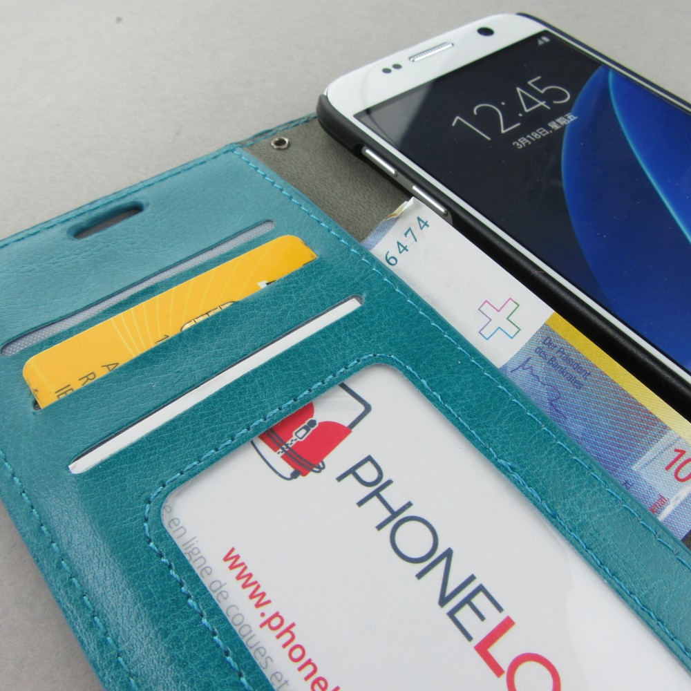 Fourre Samsung Galaxy S7 edge - Premium Flip - Turquoise