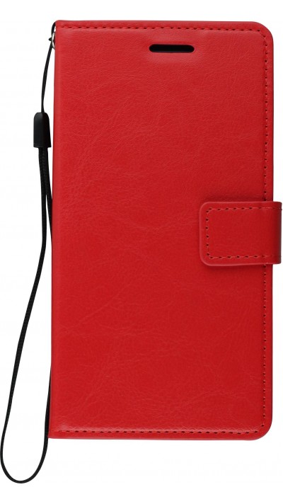 Fourre Samsung Galaxy S10 - Premium Flip cuir lisse porte-cartes - Rouge