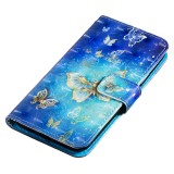 Fourre iPhone 11 - Flip 3D papillons dorés