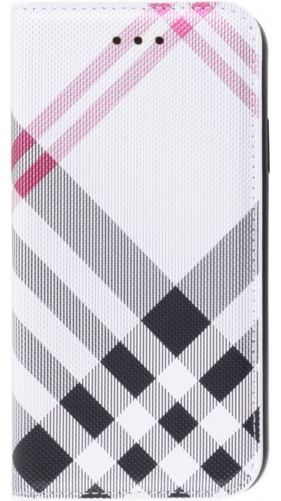 Fourre iPhone 14 - Flip Lines - Blanc