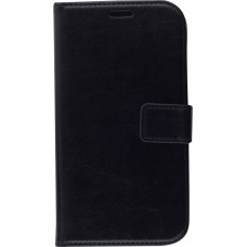 Fourre iPhone 13 mini - Premium Flip cuir lisse porte-cartes - Noir