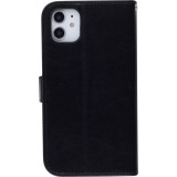 Fourre iPhone 13 mini - Premium Flip cuir lisse porte-cartes - Noir