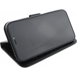Fourre iPhone 13 mini - Premium Flip cuir lisse porte-cartes - Noir
