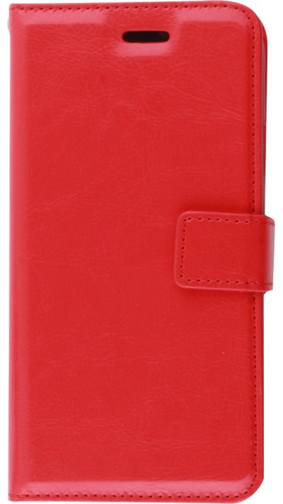 Fourre iPhone 11 - Premium Flip cuir lisse porte-cartes - Rouge
