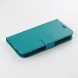Hülle iPhone 12 / 12 Pro - Premium Flip Leder Tasche - Türkis