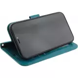 Hülle iPhone 12 / 12 Pro - Premium Flip Leder Tasche - Türkis