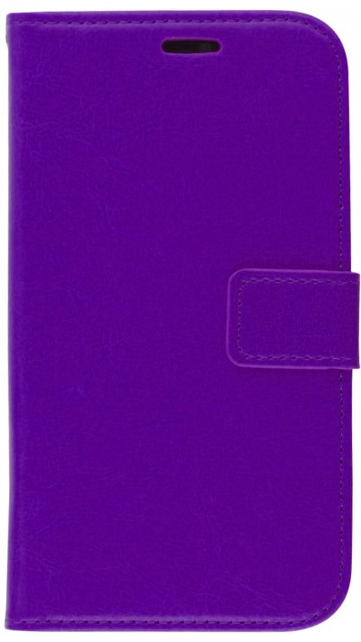 Fourre iPhone 11 - Premium Flip cuir lisse porte-cartes - Violet