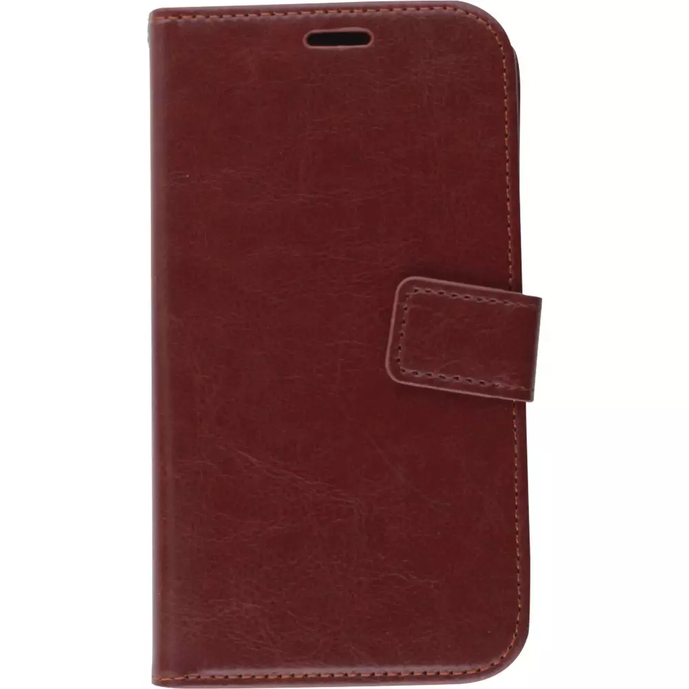 Hülle iPhone 13 Pro Max - Premium Flip Leder Tasche - Braun