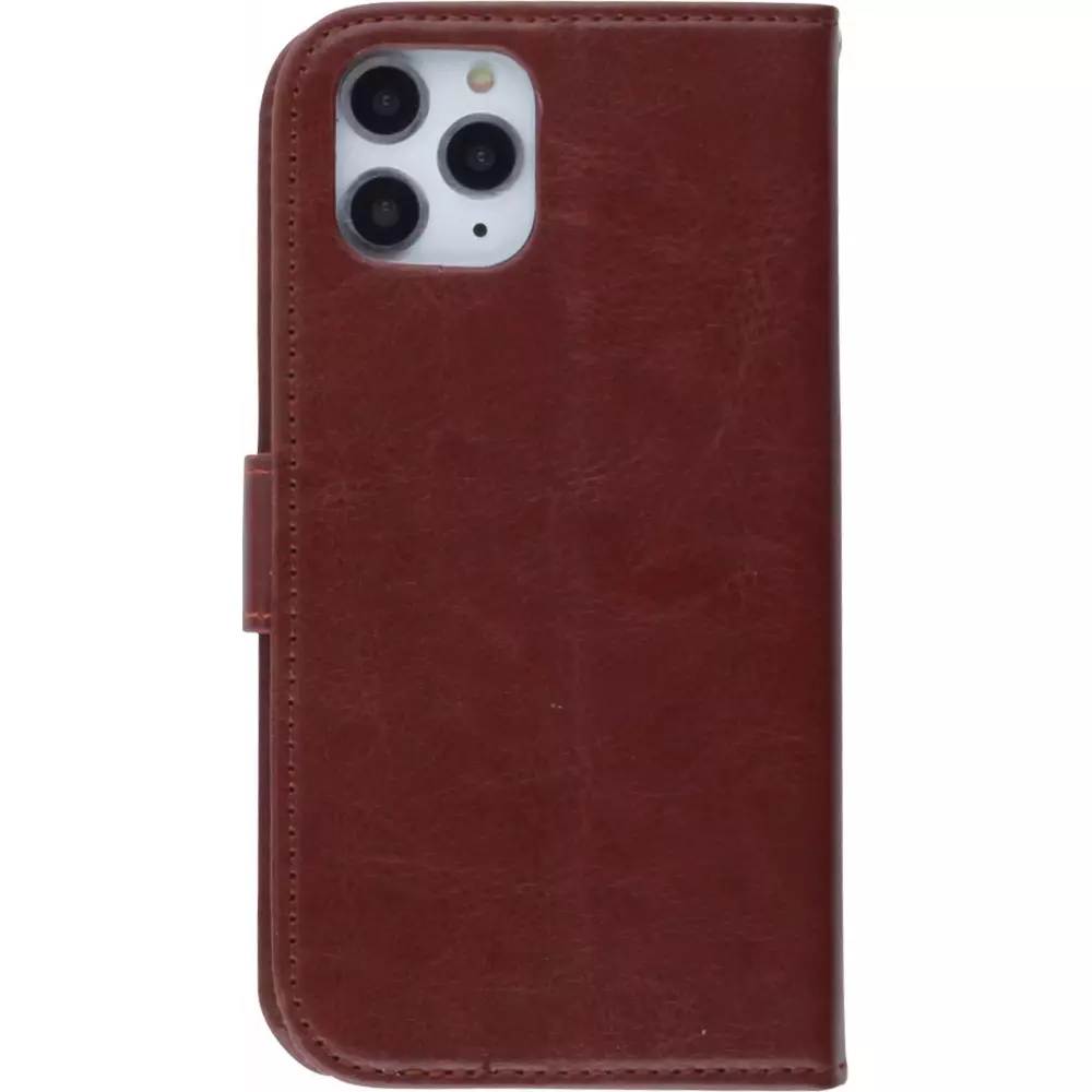 Hülle iPhone 13 Pro Max - Premium Flip Leder Tasche - Braun