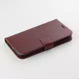 Hülle iPhone 13 Pro Max - Premium Flip Leder Tasche - Braun