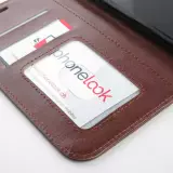 Hülle iPhone 13 Pro Max - Premium Flip Leder Tasche - Braun