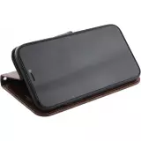 Hülle iPhone 13 Pro Max - Premium Flip Leder Tasche - Braun
