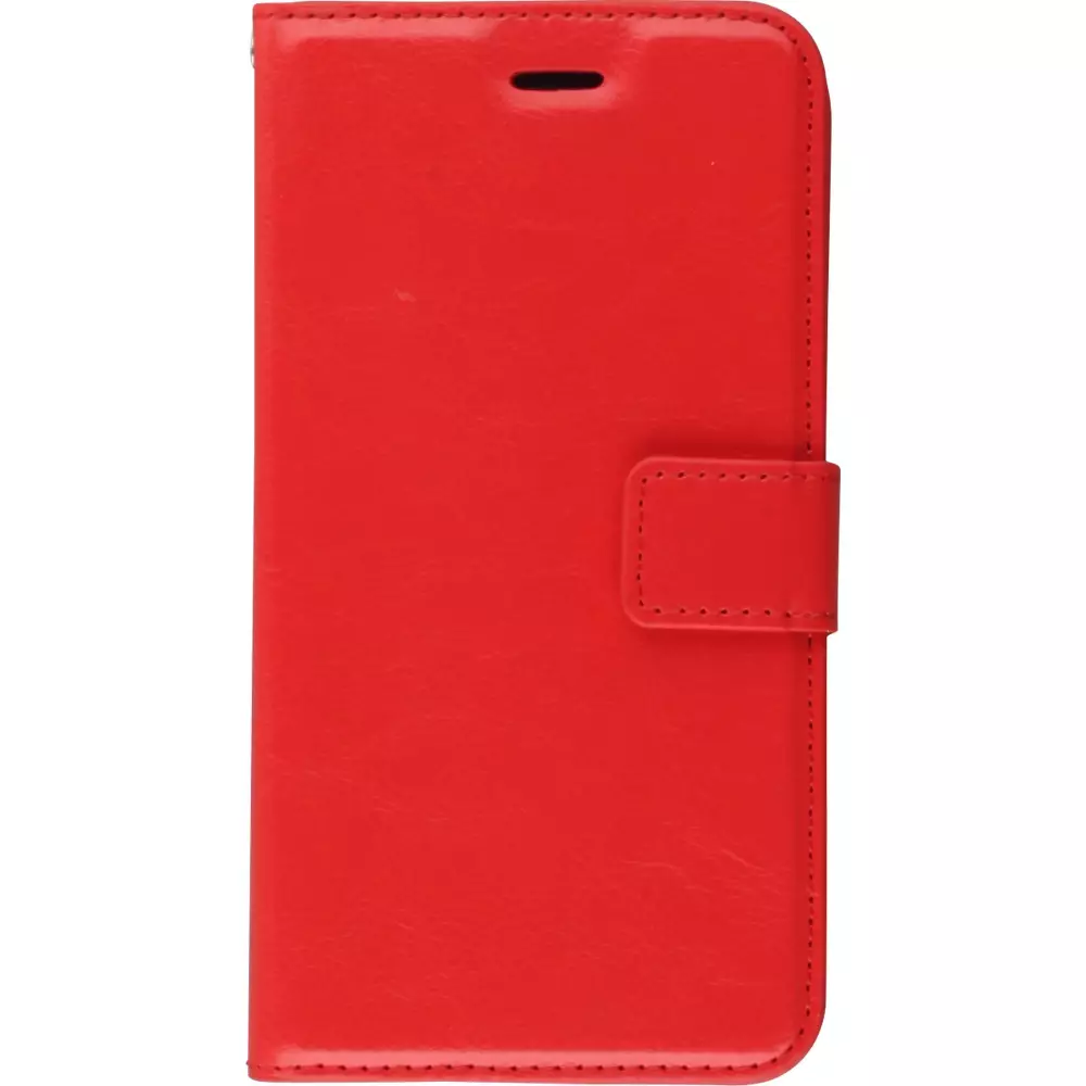 Hülle iPhone 13 Pro Max - Premium Flip Leder Tasche - Rot