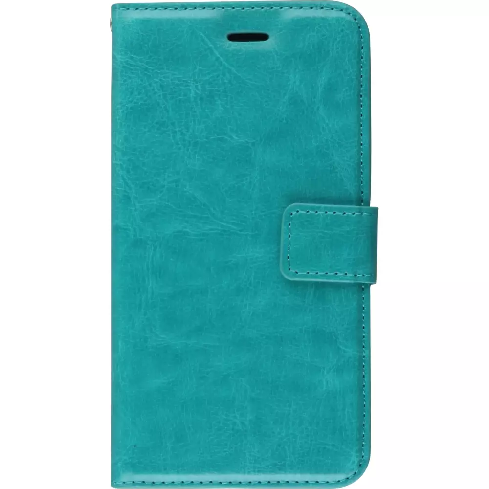 Hülle iPhone 16 Pro - Premium Flip Leder Tasche - Türkis