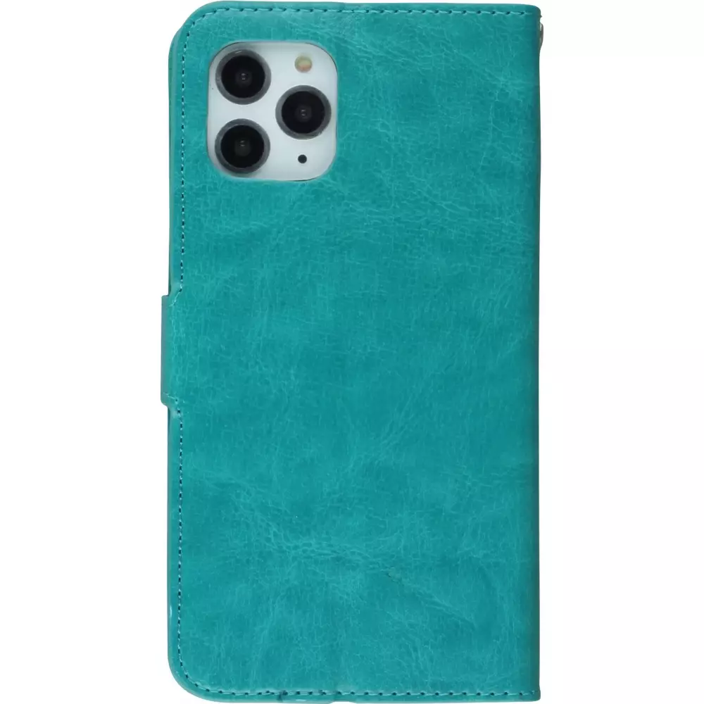 Hülle iPhone 16 Pro - Premium Flip Leder Tasche - Türkis