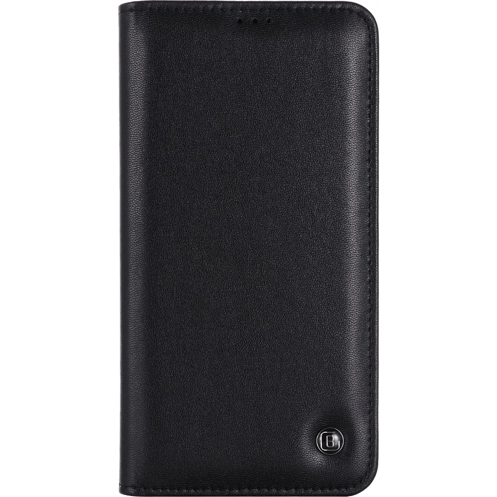 Fourre iPhone 12 / 12 Pro - GEBEi Kala séries luxe en cuir véritable, porte-cartes, support vidéo - Noir