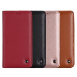 Fourre iPhone 12 / 12 Pro - GEBEi Kala séries luxe en cuir véritable, porte-cartes, support vidéo - Noir