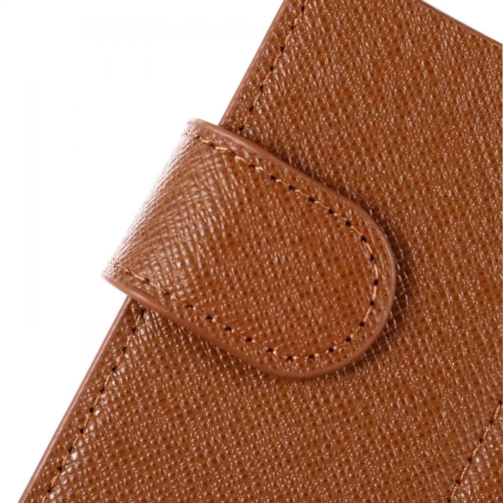 iPhone 12 / 12 Pro Case Hülle - GEBEi Yaqi series Luxus, Echtleder, Kartenhalter, Videohalter - Rot